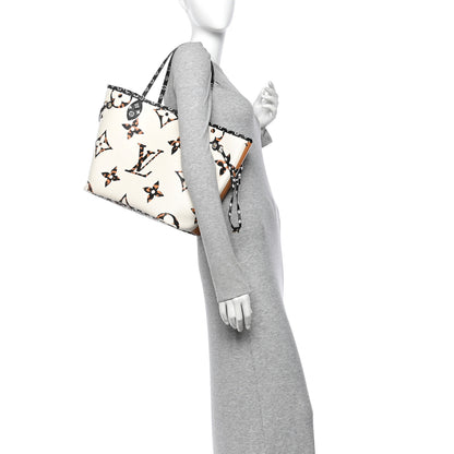 Louis Vuitton Monogram Giant Jungle Neverfull MM Ivory 2 of 10
