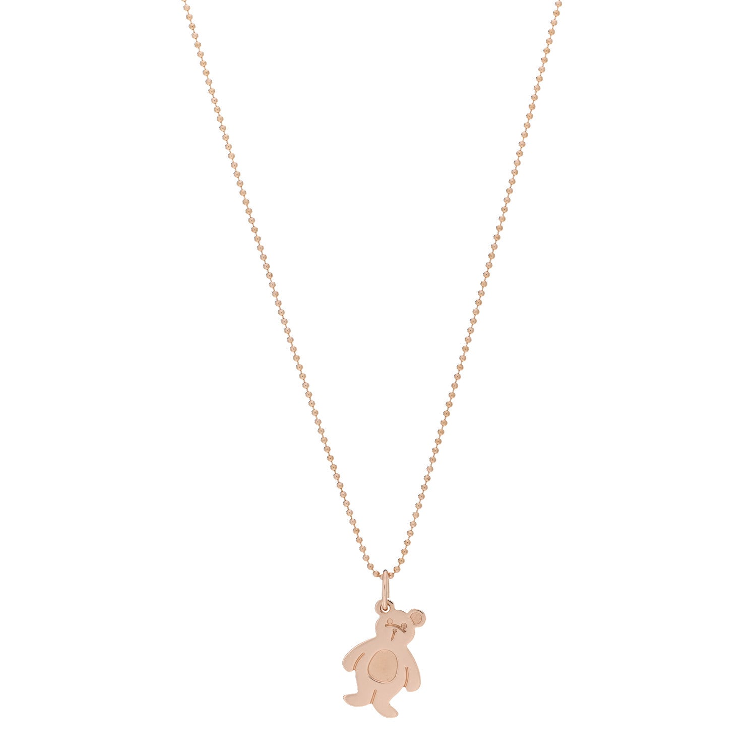 Tiffany 18K Rose Gold Bear Hug Charm Necklace 1 of 5