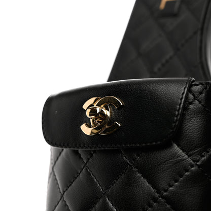 Chanel Lambskin Quilted CC Turnlock Sandals 41 Black 9 of 11