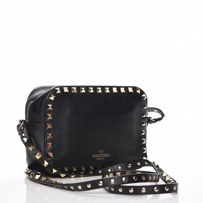 Valentino Garavani Calfskin Rockstud Camera Crossbody Bag Black 3 of 7