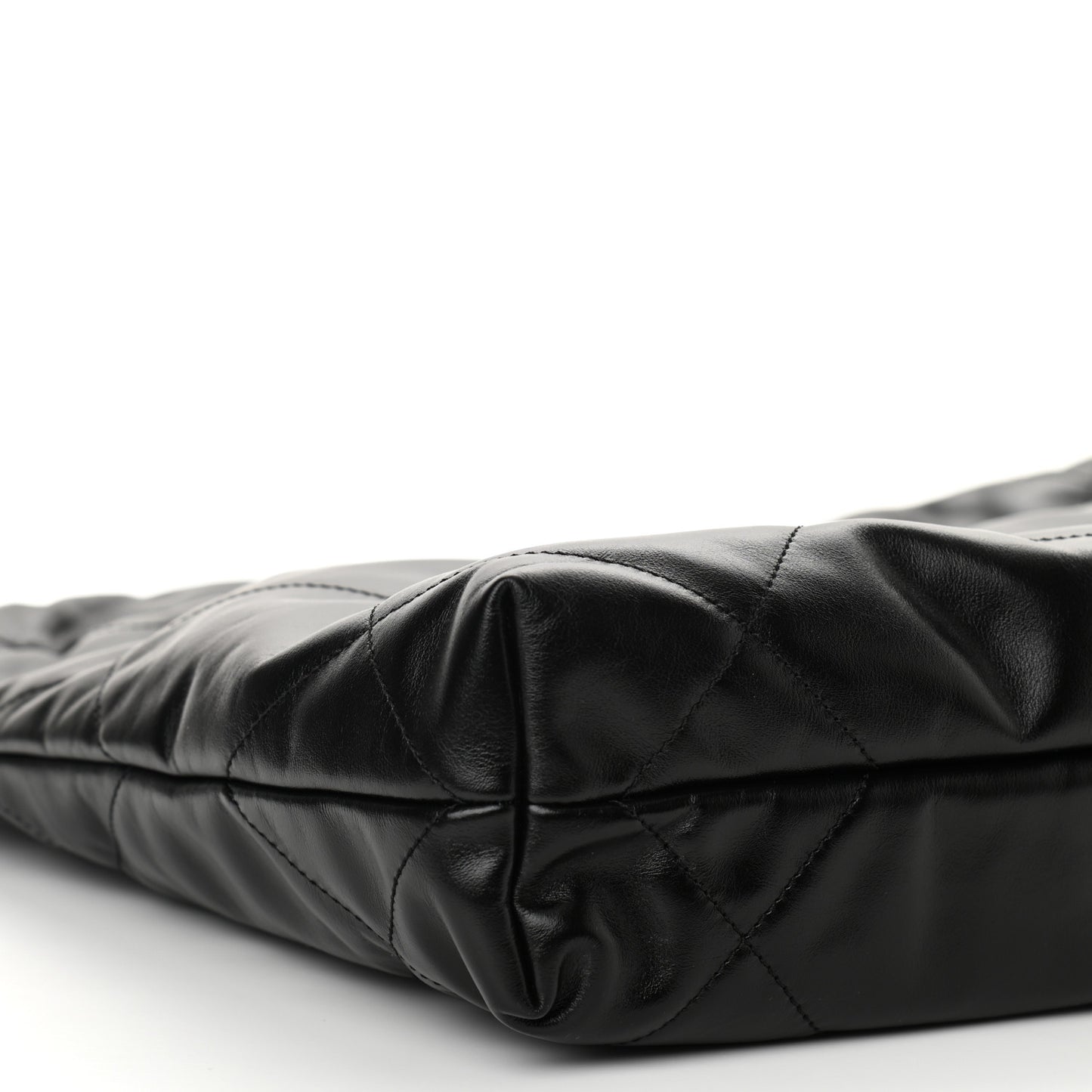 Shiny Calfskin Quilted Small Chanel 22 Black