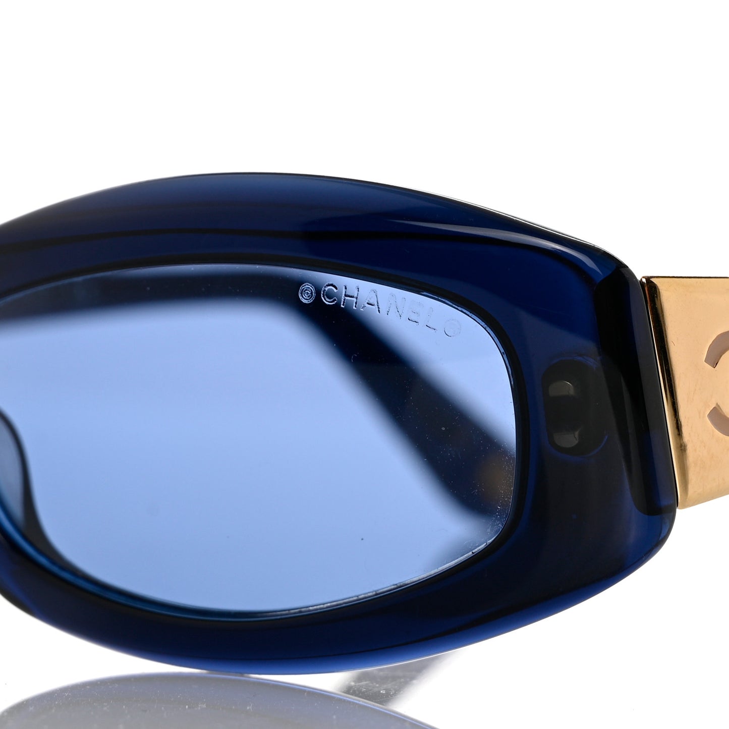 Acetate Quilted CC Sunglasses 5014 Blue