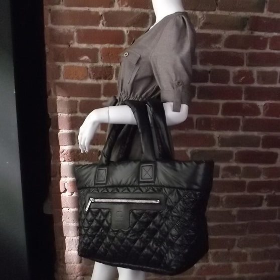 Chanel Nylon Coco Cocoon Tote Black 2 of 9