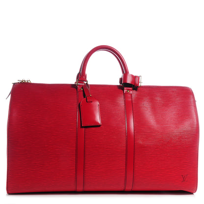 Louis Vuitton Epi Keepall 50 Rouge 1 of 7