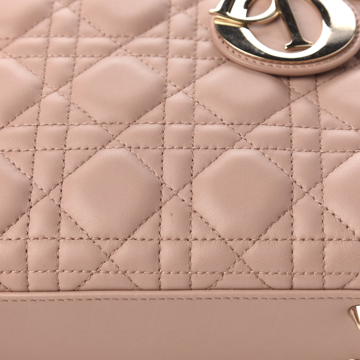 Christian Dior Lambskin Cannage Small My ABCDior Lady Dior Blush Powder 12 of 13