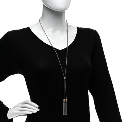 David Yurman Sterling Silver 14K Yellow Gold Citrine Rhodilite Garnet Renaissance Tassel Necklace 2 of 7