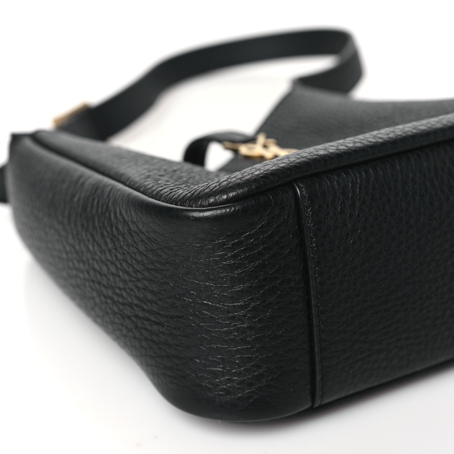 Saint Laurent Grained Calfskin Baby Le 5 A 7 Supple Hobo Black 9 of 11