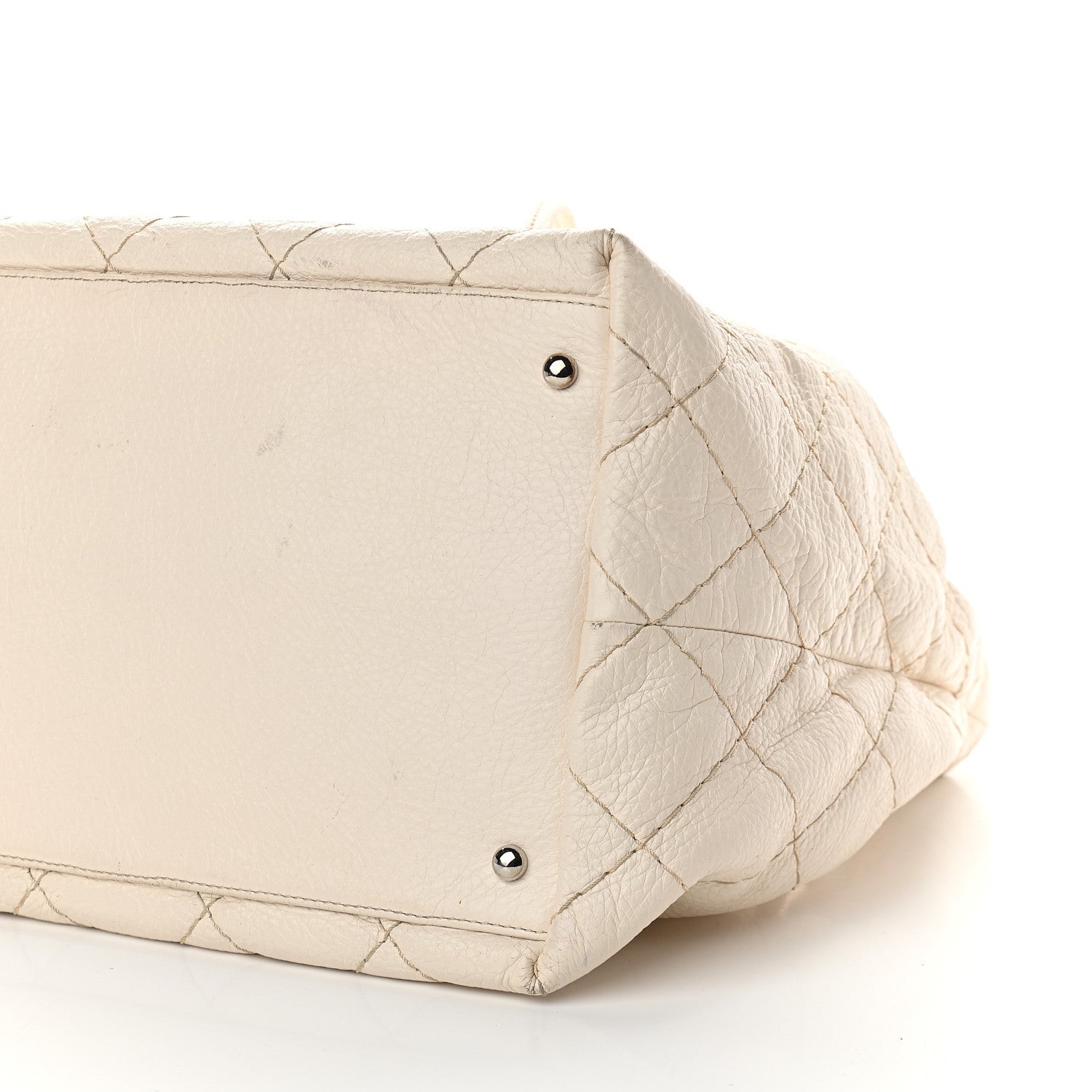 Chanel Glazed Calfskin On The Road Drawstring Tote Ivory 8 of 8