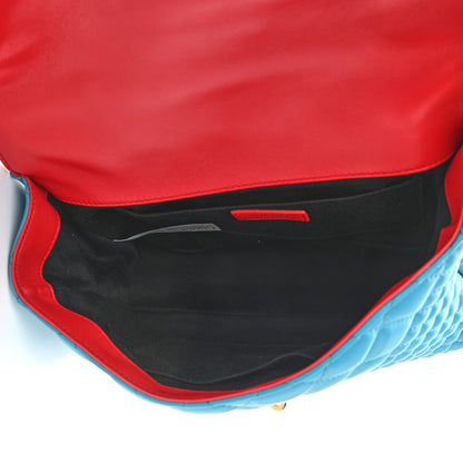 Versace Nappa Quilted Icon Shoulder Bag Red Blue Black 5 of 12