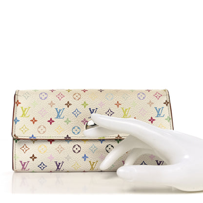 Louis Vuitton Monogram Multicolor Sarah Wallet White Eglantine 2 of 9
