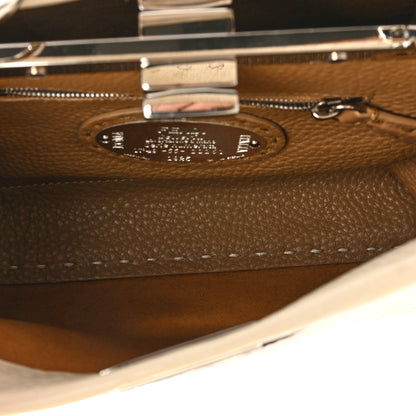 Fendi Cuoio Romano Selleria Mini Peekaboo Iconic Satchel Latte 6 of 13