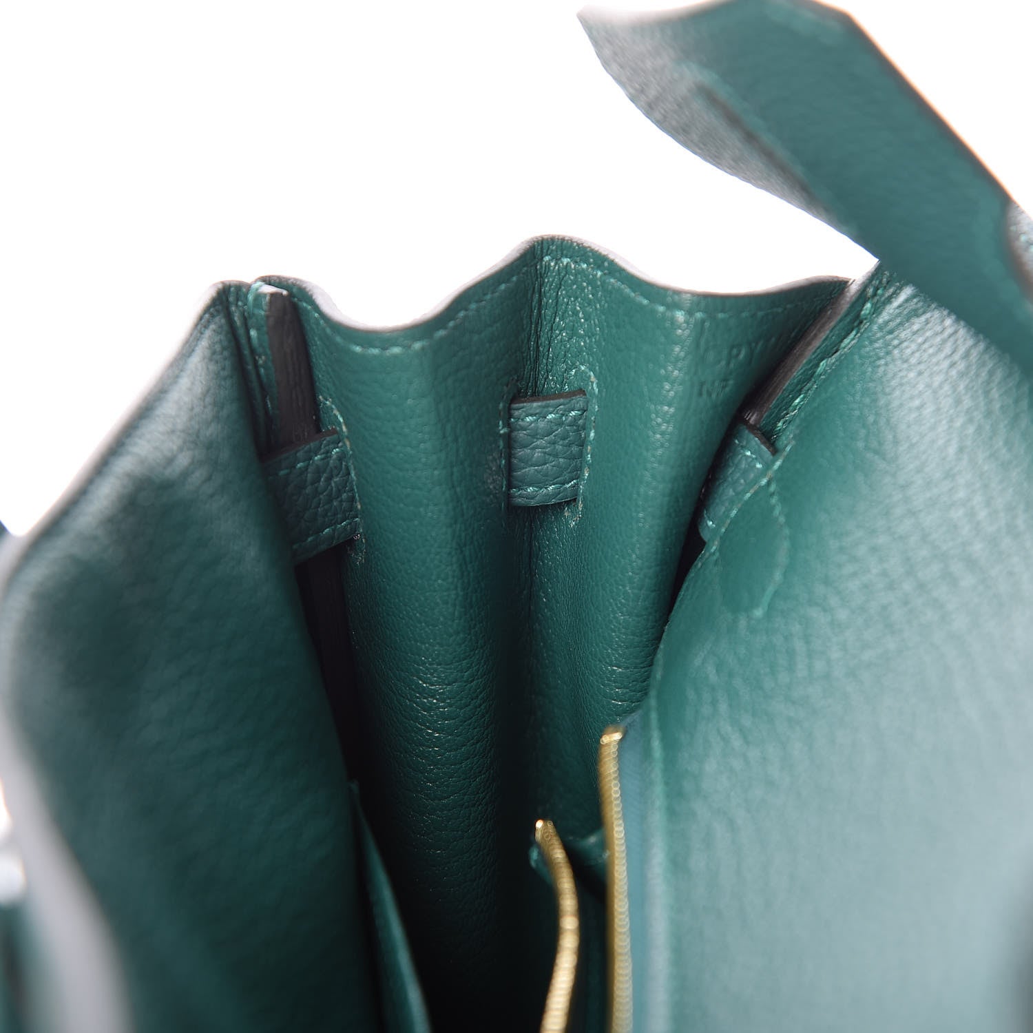 Hermes Togo Birkin 25 Malachite 17 of 38