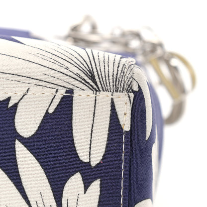 Christian Dior Canvas Floral Printed Mini Lady Dior Blue White 12 of 12