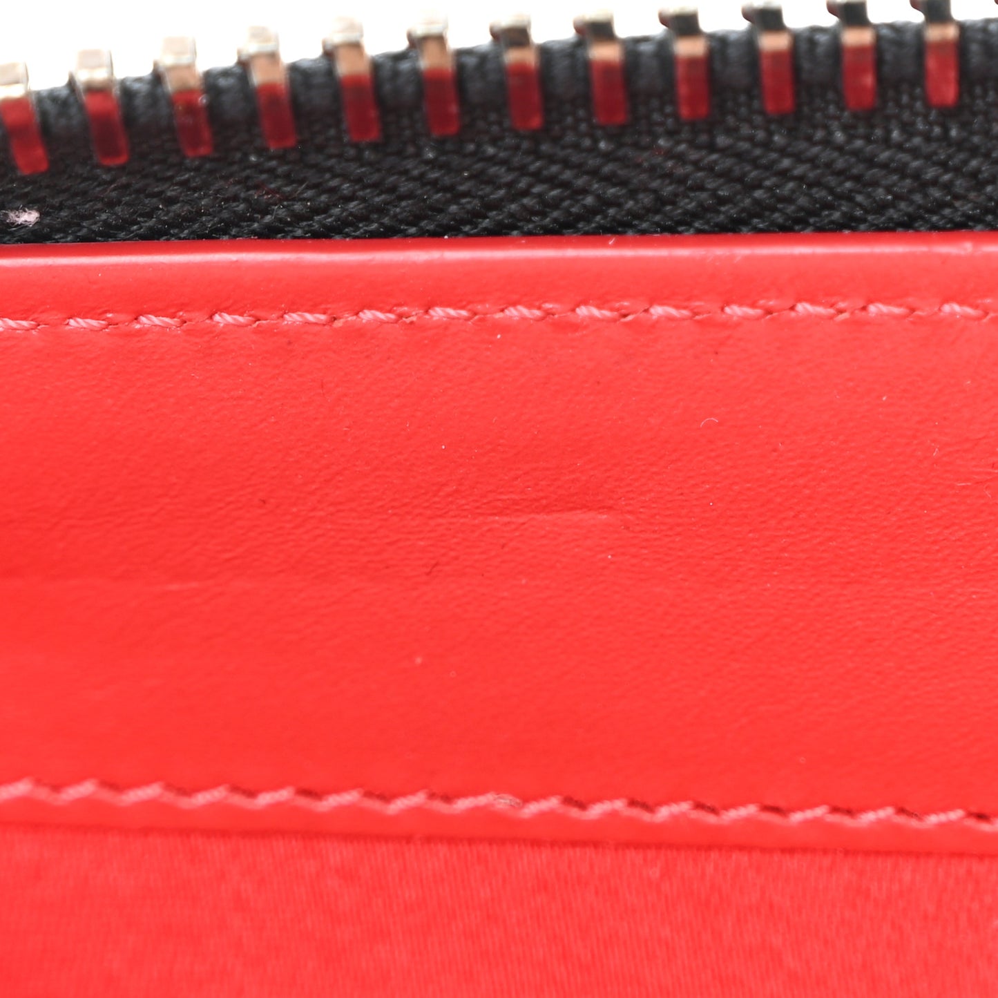 Calfskin Panettone Spiked Zip Around Wallet White