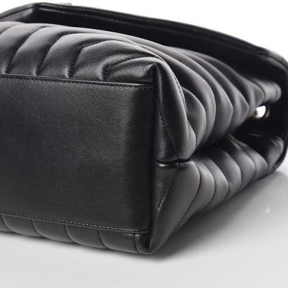 Saint Laurent Calfskin Y Quilted Monogram Medium Loulou Chain Satchel Black 10 of 12