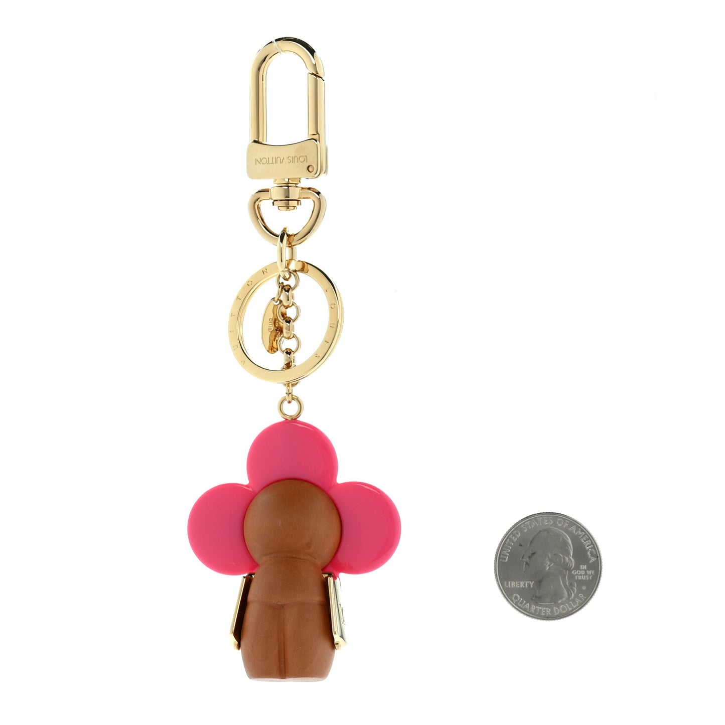 Resin Wood Vivienne Bag Charm Pink