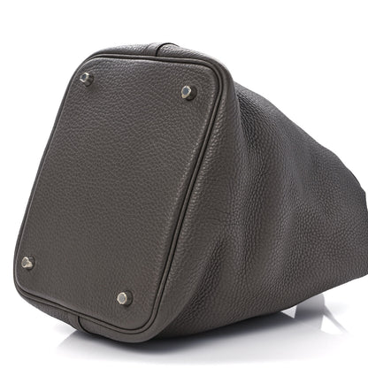 Hermes Taurillon Clemence Picotin Lock 22 MM Etain 8 of 10