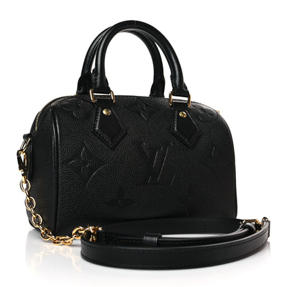 Louis Vuitton Empreinte Monogram Giant Speedy Bandouliere 20 Black 3 of 9