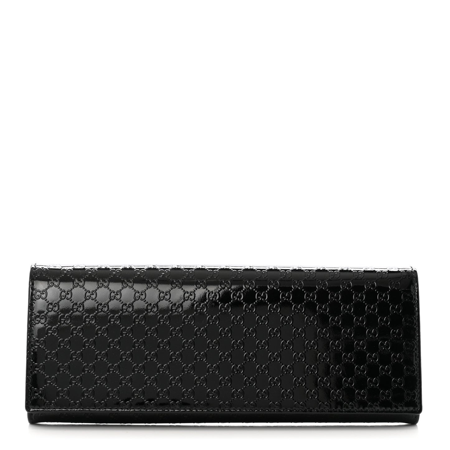 Patent Microguccissima Small Broadway Clutch Black