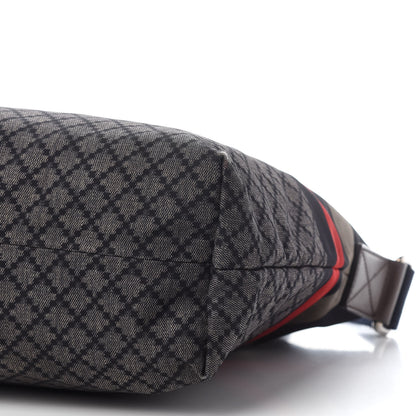 Gucci Nylon Diamante Medium Flat Messenger Bag Navy 8 of 10