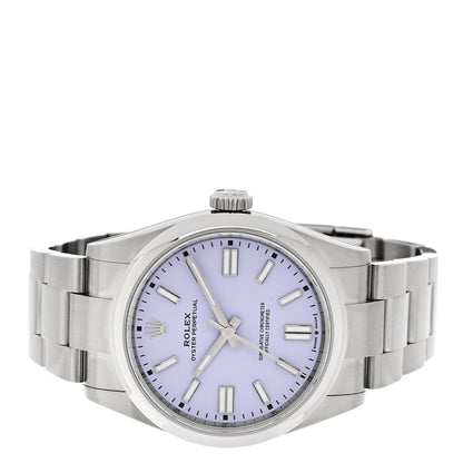 Rolex Stainless Steel 41mm Oyster Perpetual Watch Lavender 134300 2 of 5