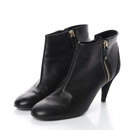 Chanel Lambskin Suede CC Short Boots 40 Black 3 of 8