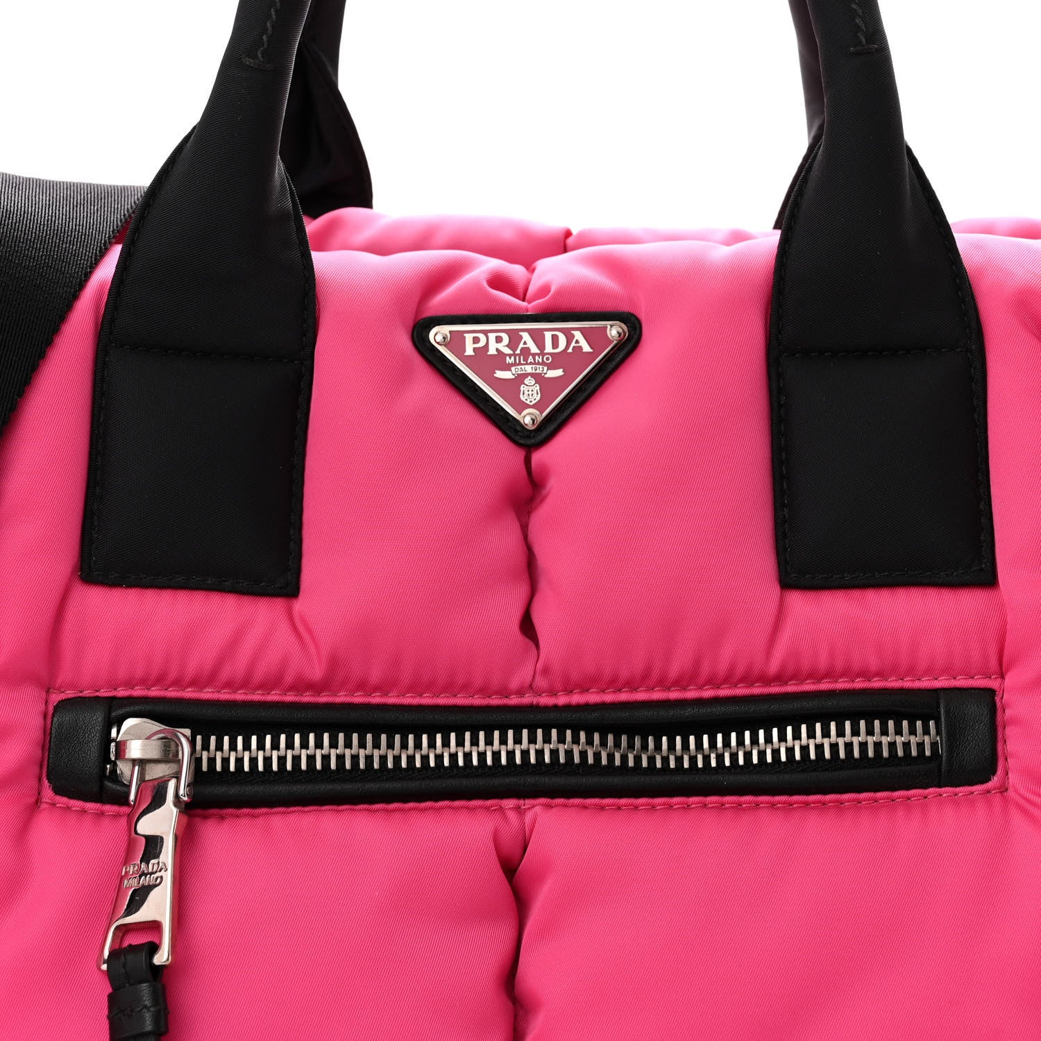Prada Tessuto Nylon Bomber Tote Fuxia 12 of 19