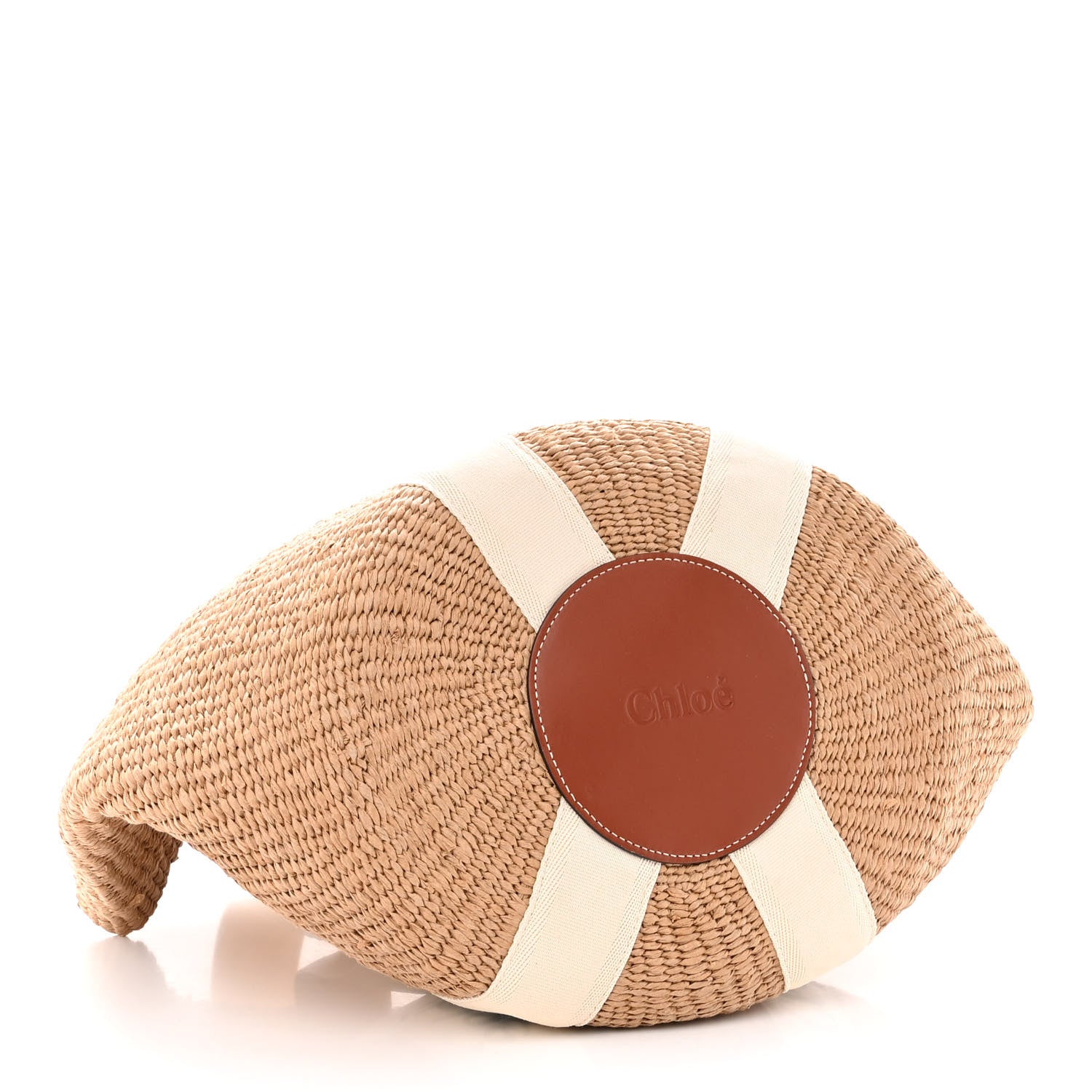 Chloe Raffia Large Woody Tote White 4 of 9