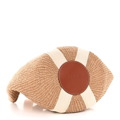 Chloe Raffia Large Woody Tote White 4 of 9
