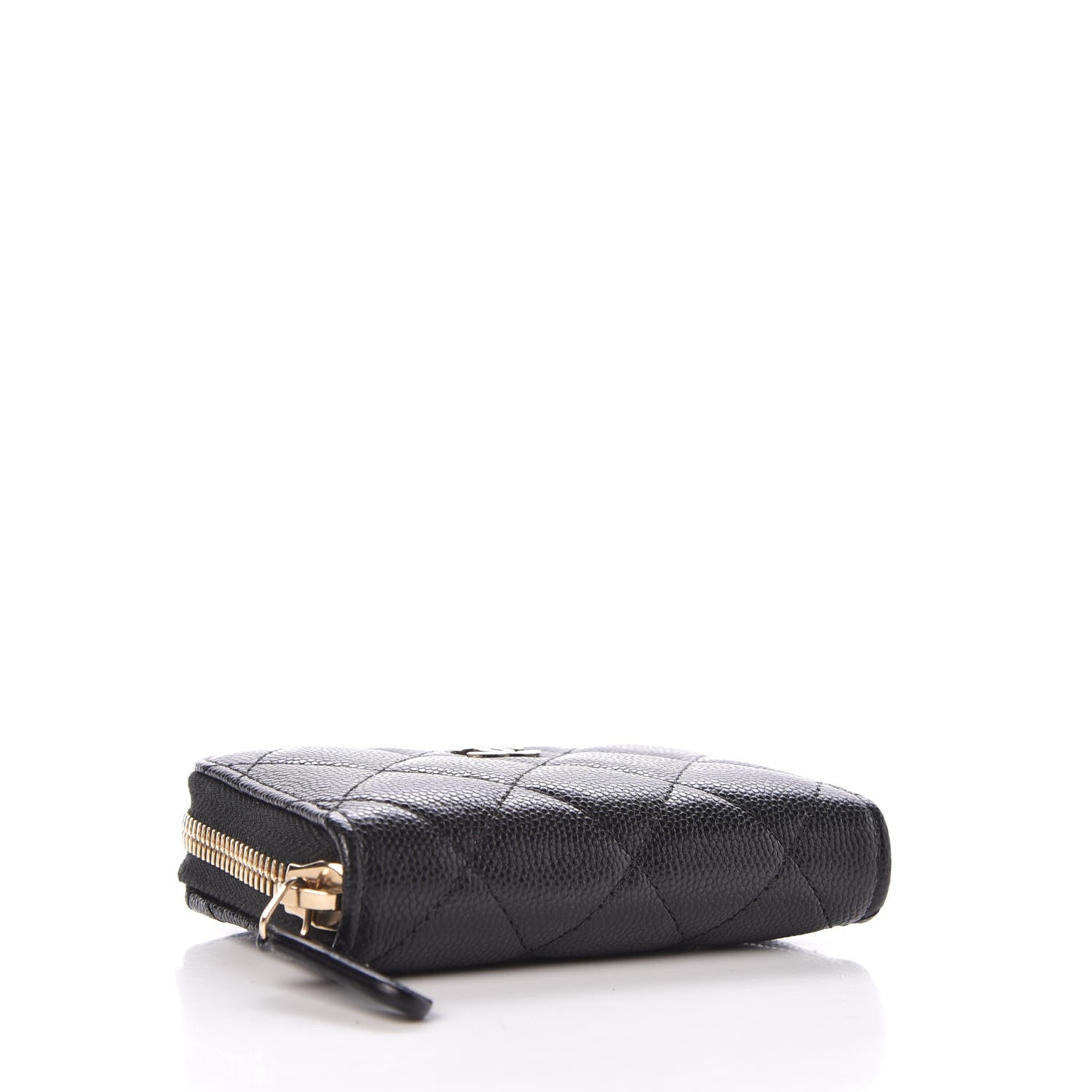 Chanel Caviar Quilted Zip Coin Purse Black 4 of 9