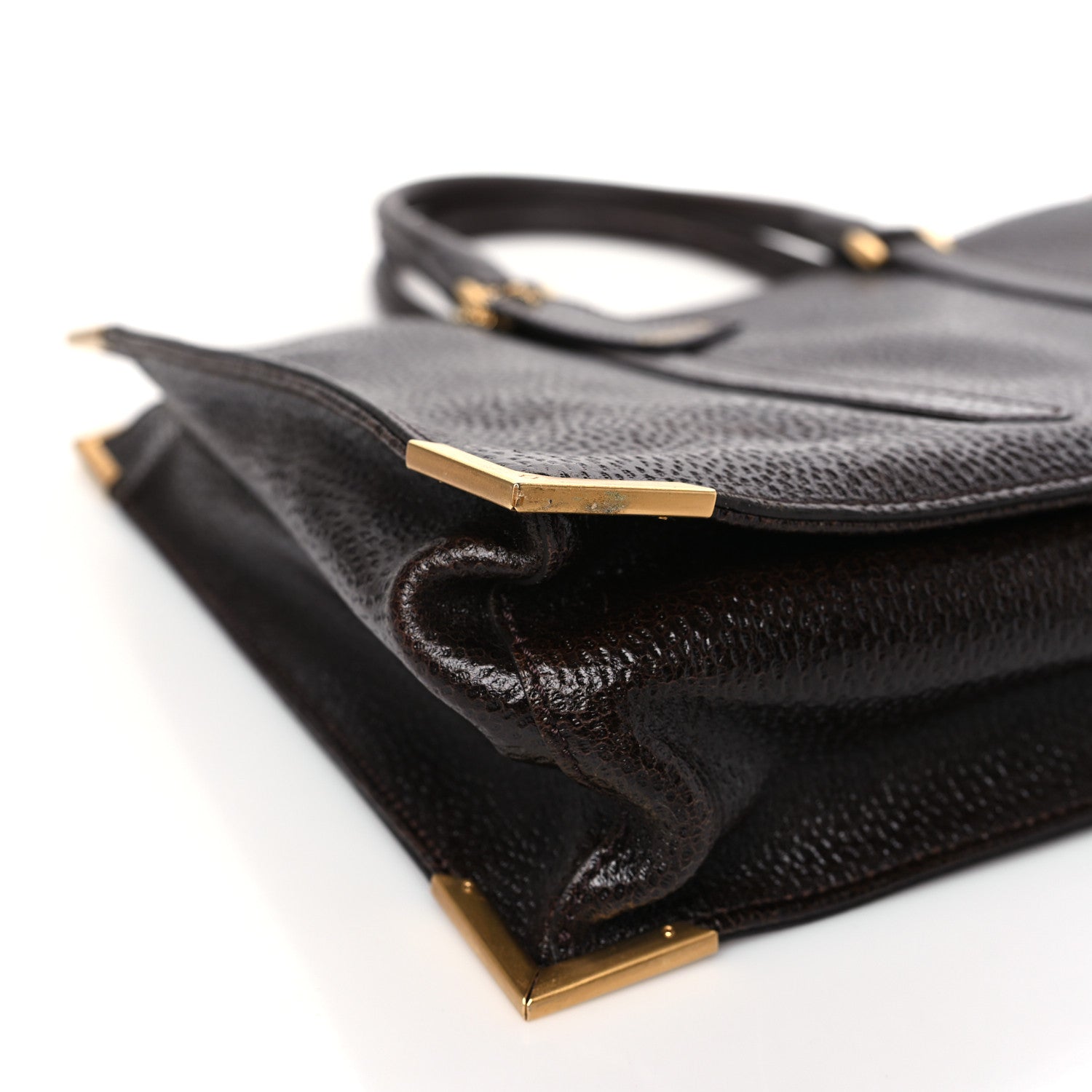 Fendi Dimpled Calfskin Classico No. 4 Tote Brown 8 of 9