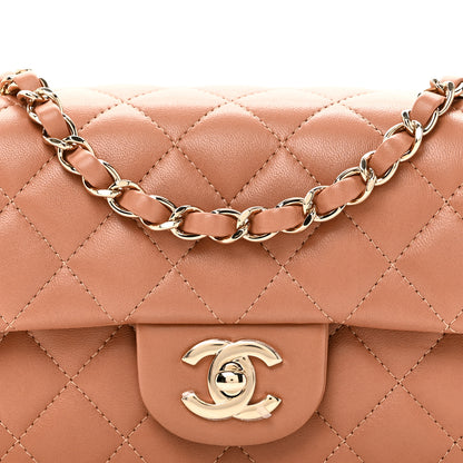 Chanel Lambskin Quilted Mini Rectangular Flap Brown 8 of 11