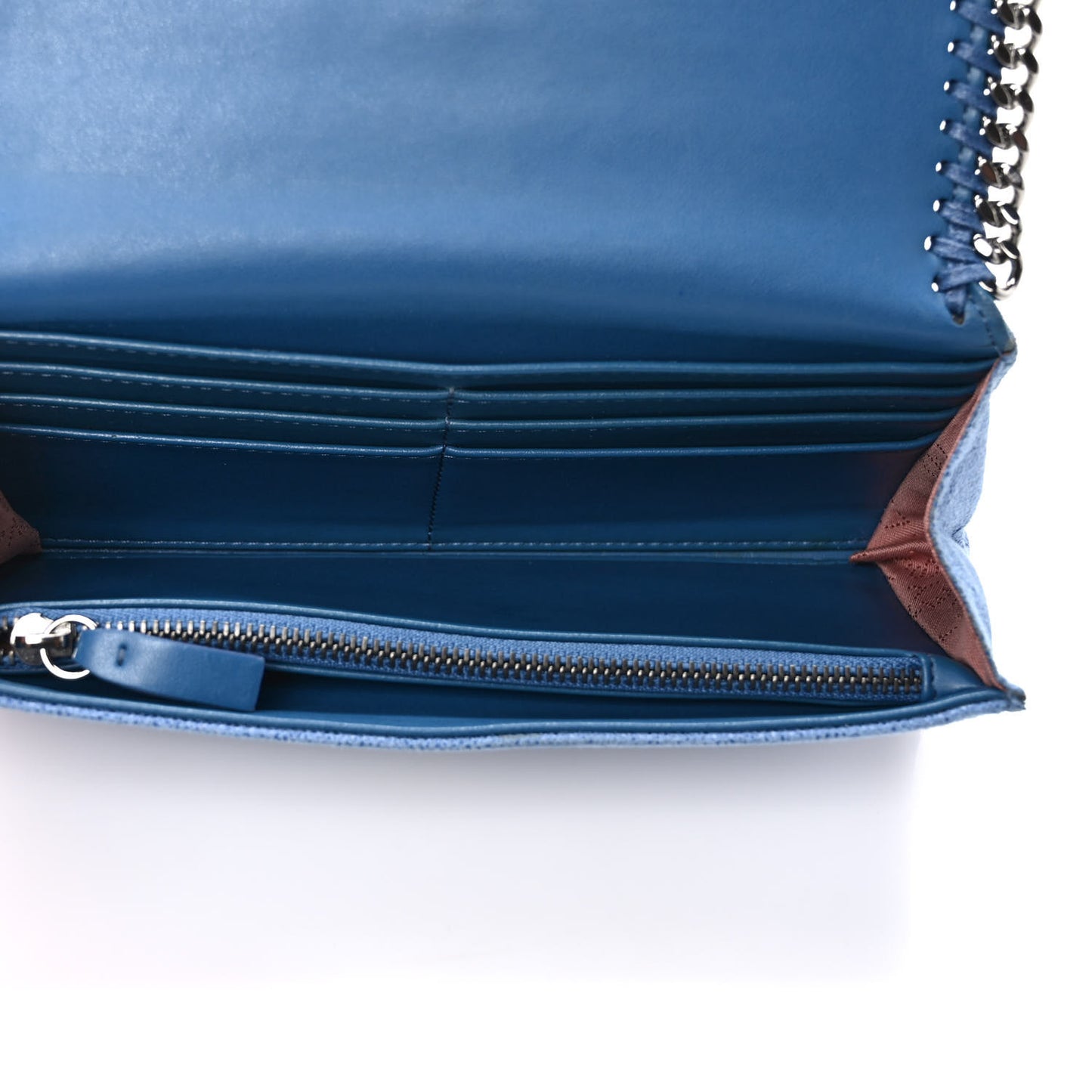 Shaggy Deer Falabella Flap Wallet Blue