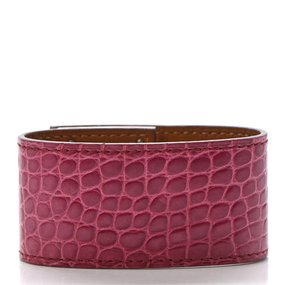 Hermes Shiny Alligator Kelly Dog Bracelet S Fuchsia 3 of 8