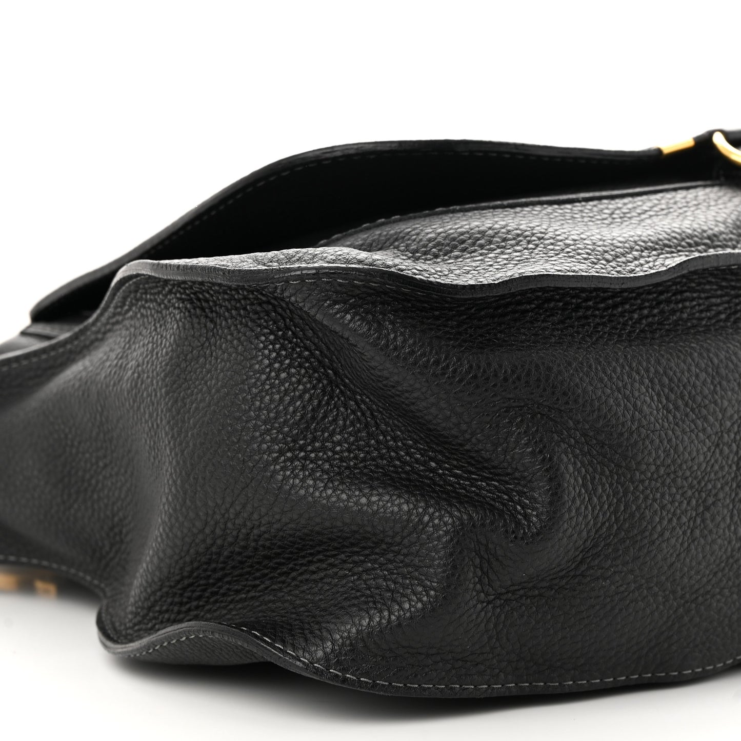Calfskin Large Marcie Satchel Black