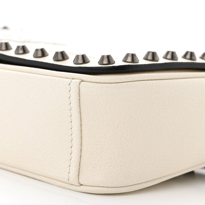 Prada Glace Calfskin Studded Crossbody White 10 of 11
