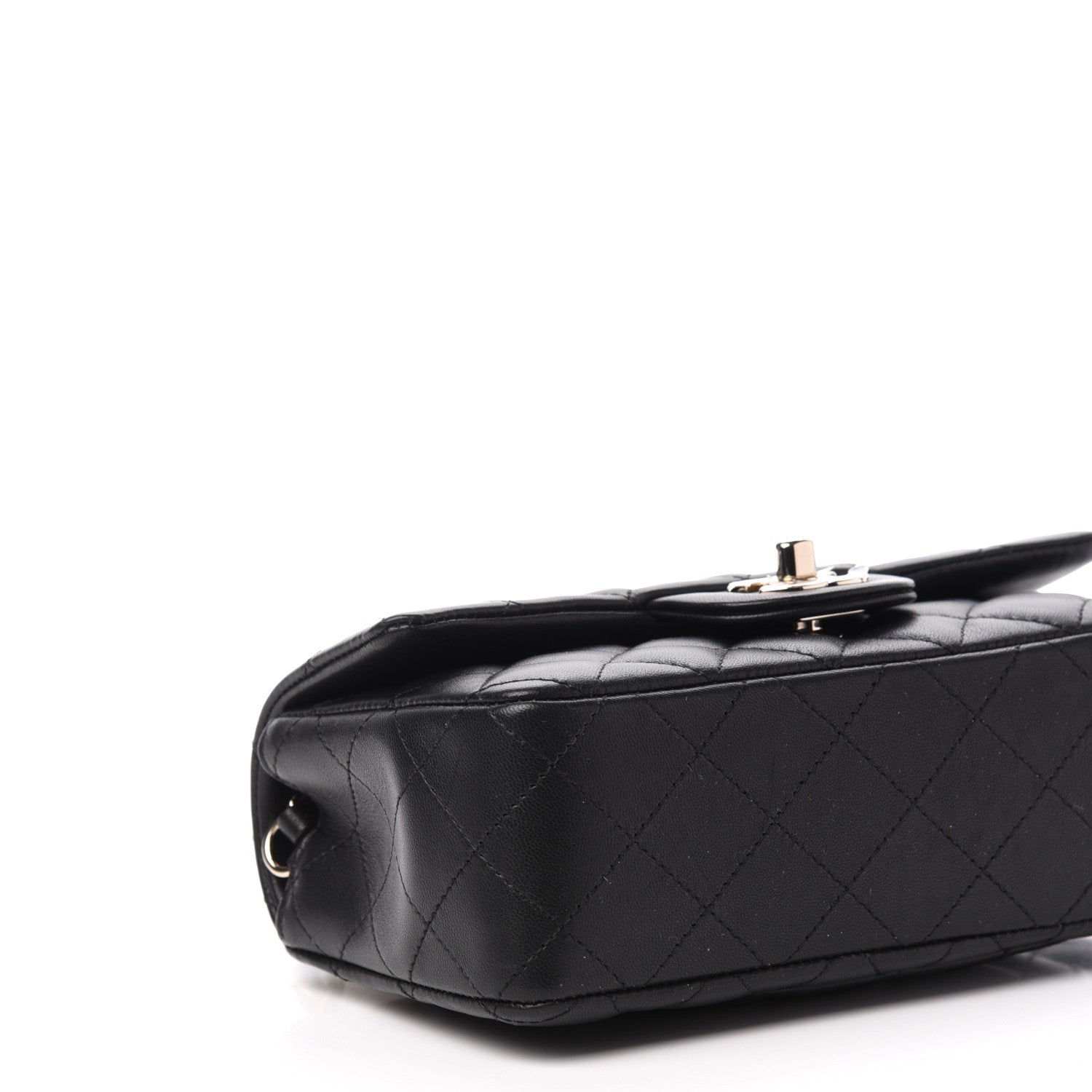 Chanel Lambskin Quilted Mini Rectangular Flap Black 8 of 10