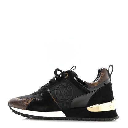 Louis Vuitton Suede Monogram Run Away Sneakers 38 Black 1 of 8
