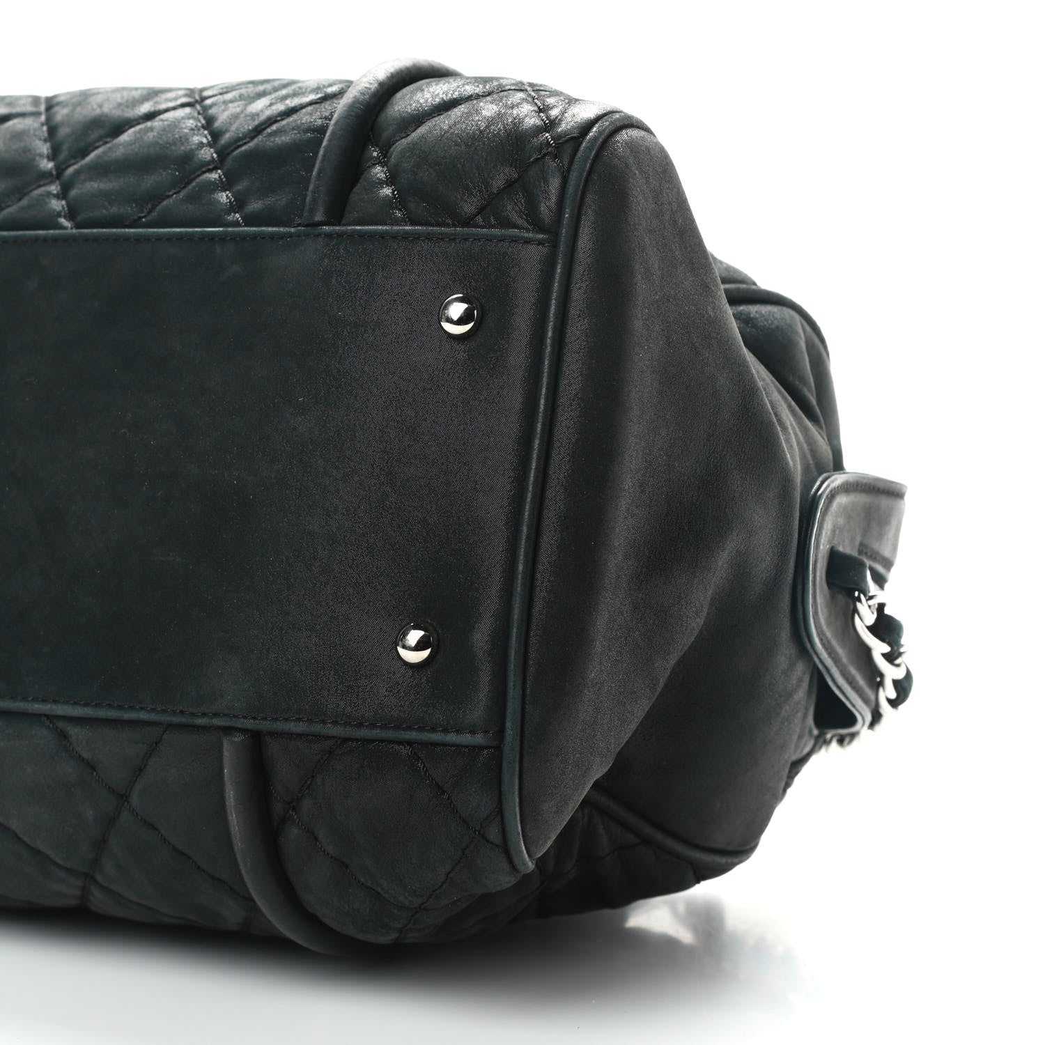 Chanel Calfskin Quilted Relax CC Bowler Bag Black 10 of 12