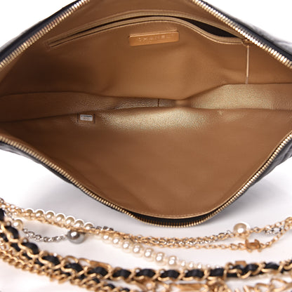 Chanel Lambskin Quilted All About Chains Hobo Black 5 of 11