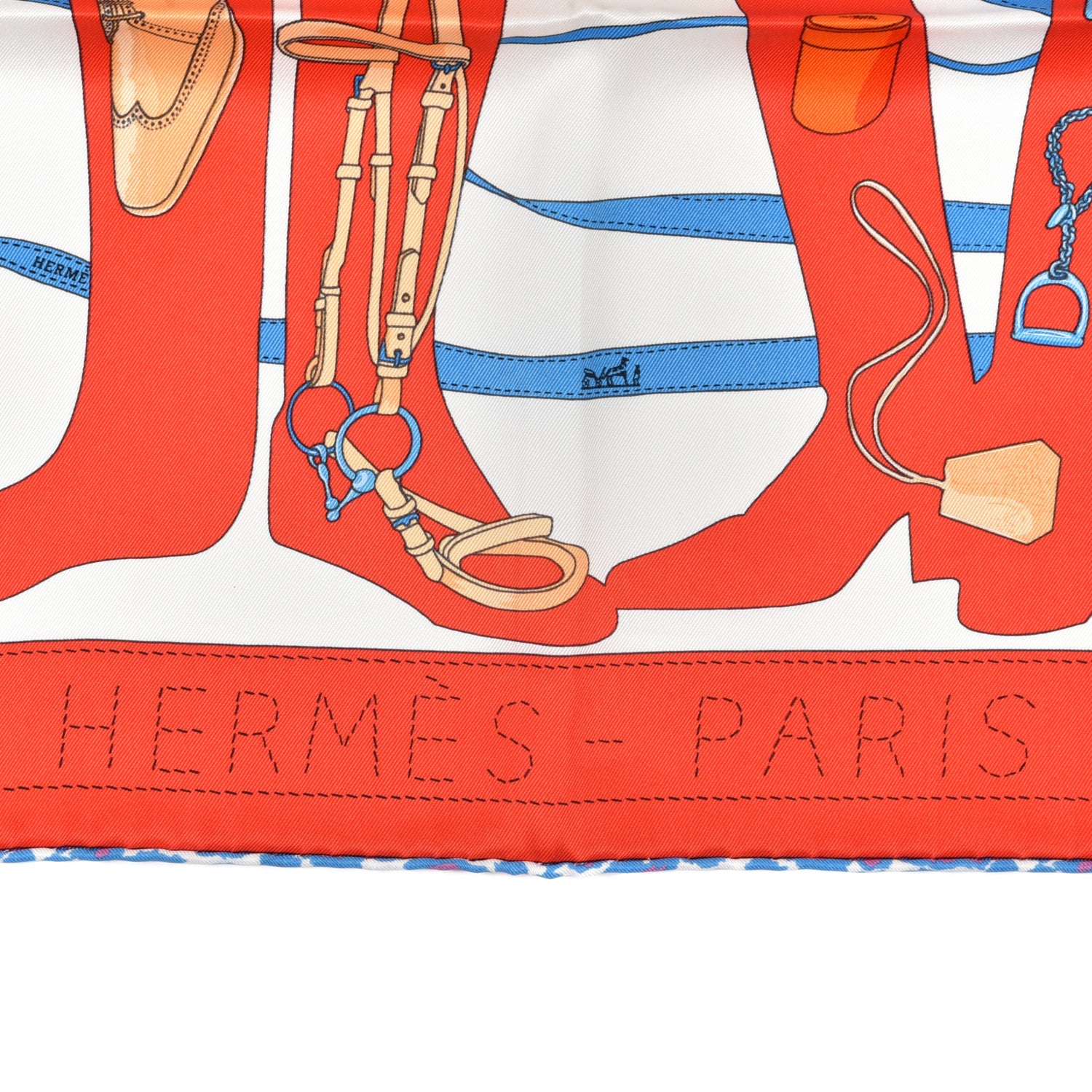 Hermes Vintage Silk Monsieur et Madame Scarf 70 2 of 4