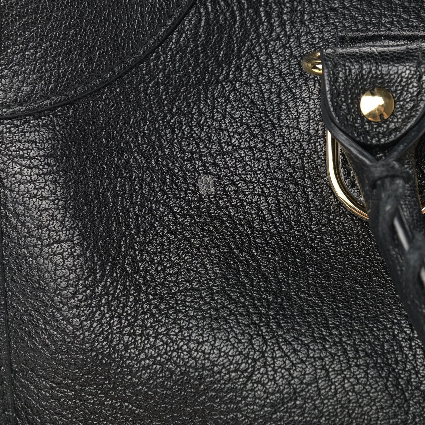 Chevre Gold Metallic Edge Hardware City Black