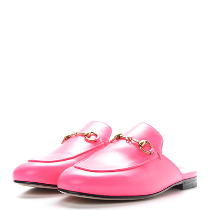 Gucci Calfskin Womens Princetown Slippers 36.5 Fuxia Fluo 3 of 9