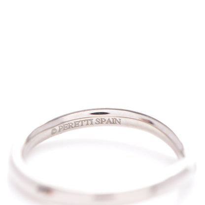 Tiffany 18K White Gold Diamond Elsa Peretti Wedding Band Ring 3 4 of 6