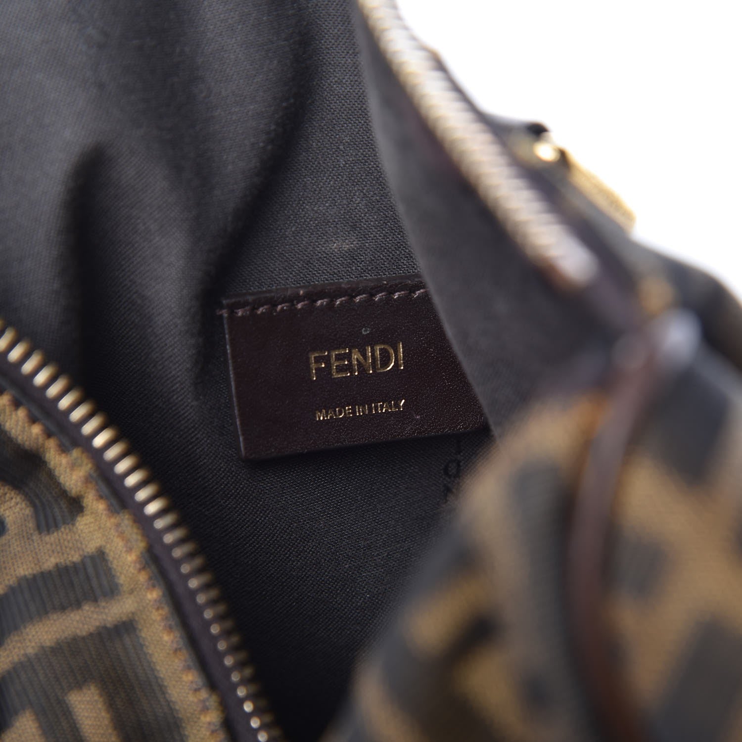 Fendi Zucca Vitello Artic Small Boston Tobacco Castagna 7 of 13