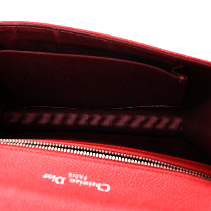 Christian Dior Grained Calfskin Small Diorama Flap Bag Red 5 of 10