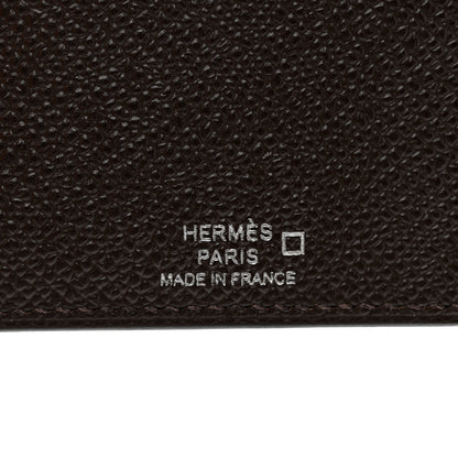 Hermes Epsom Matte Alligator Swift Les Petits Chevaux Card Holder Chocolate Beton Indigo Etoupe 5 of 7