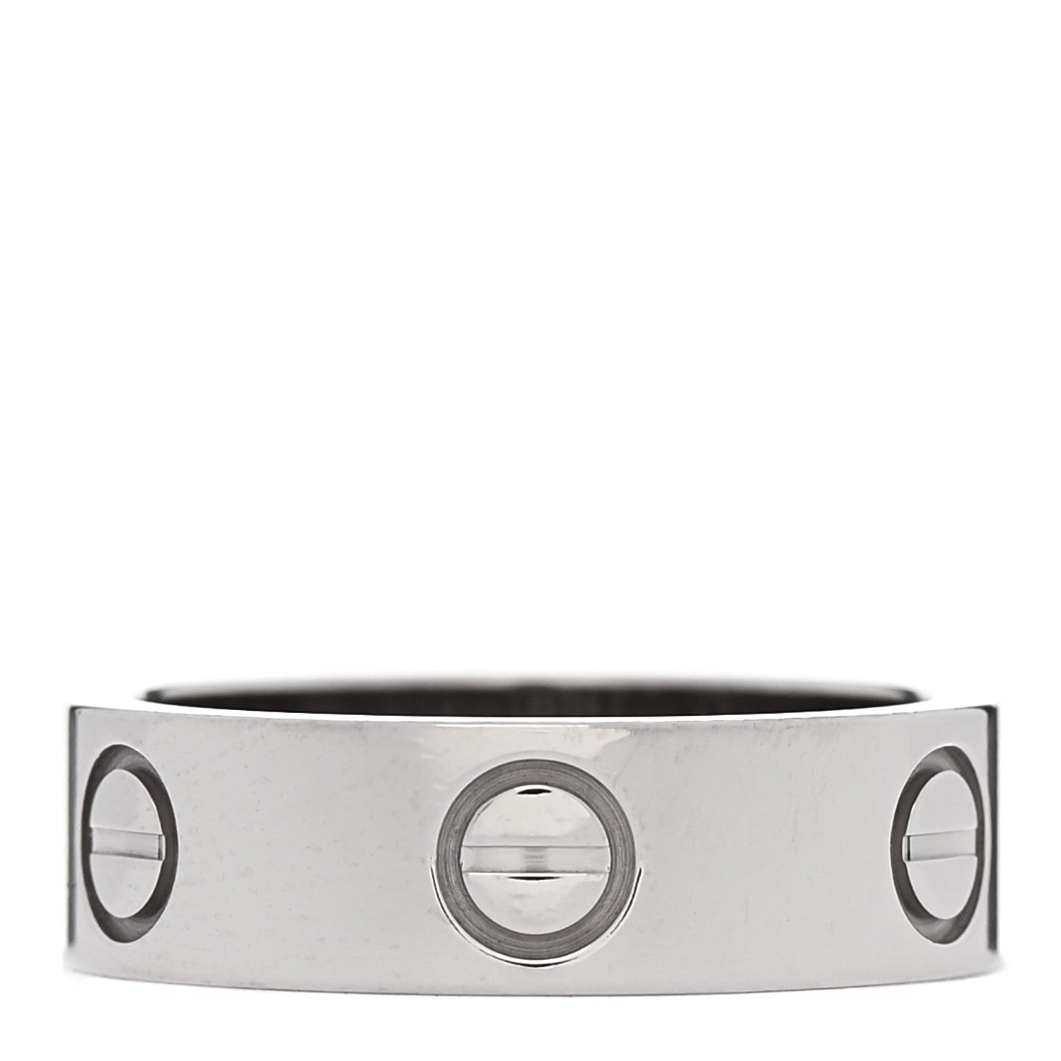 Cartier 18K White Gold 5.5mm LOVE Ring 51 5.75 3 of 4