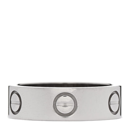 Cartier 18K White Gold 5.5mm LOVE Ring 51 5.75 3 of 4