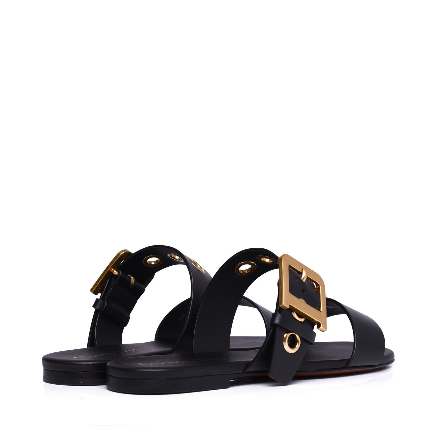 Rubber Womens Logo Pool Slide Sandals 41 Black White